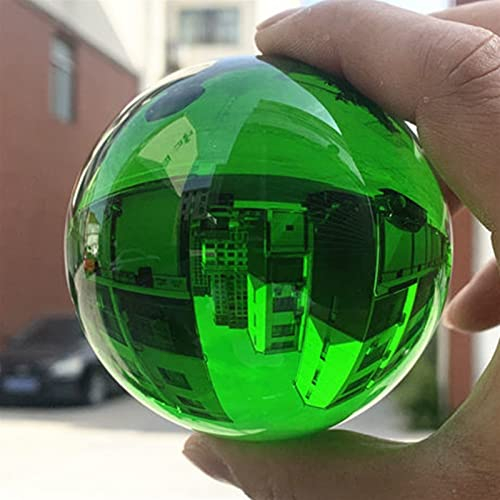 1pc Multicolor 80mm K9 Kristall Solide Ball Glas Kugel Magie Fotografie Requisiten Lensball Feng Shui Wohnkultur (Color : Green, Size : 80mm)