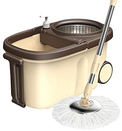 SinSed Spin Mop a 360 Gradi con Funzione autostrizzante: Facile da Usare, Lavabile e Compatto