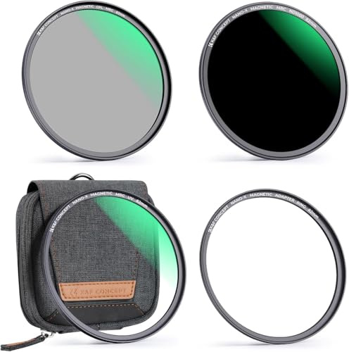 K&F CONCEPT Nano-Xcel 43mm Filtro Magnético UV+Polarizador Circular+ND1000 | Filtro de +UV de Protección + ND1000 + Anillo Adaptador Magnético Revestimiento Nano y Estuche - FU701