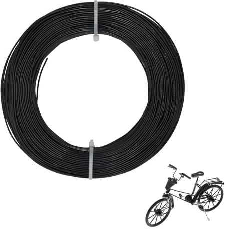 Bailinks Fil d'Aluminium Artisanal, 50 Mètres, 1mm, Noir