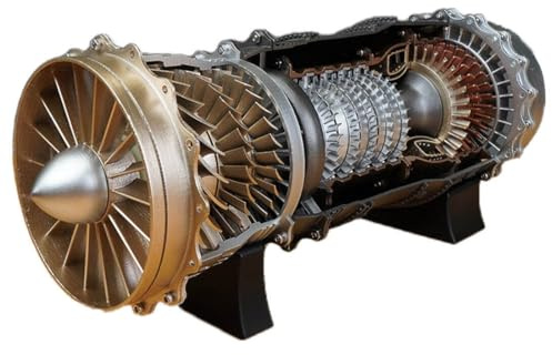 NULA Kit de maqueta de motor de avión, 150 piezas WS-15 3D Printing Turbofan Turbojet Motor Kit de construcción DIY Montaje Mecánico Juguete Físico para entusiastas del motor