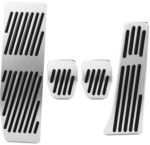 Auto-Gas-Bremspedale Für 3 5 Series E30 E32 E34 E36 E38 E39 E46 E87 E90 E91 X5 X3 Z3 MT/AT Pedal Pads Abdeckung Aufkleber Auto Styling Auto Zubehör Edelstahl Pedale Kappen(No Drill 4pcs MT)