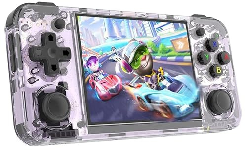 RG35XX H - Console di gioco portatile retrò, schermo IPS da 3,5 pollici, sistema Linux, console per videogiochi retrò con scheda TF 64G preinstallata con oltre 5500 giochi, supporta uscita TV HDMI 5G