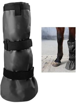 Hufschuhe für Pferde, Oxford Stoff Soaker Tasche Huftränke Pferdehufumwickelten Einweichstiefeln Kühlgamaschen Pferd Pferdehufumwickelte Stiefel zur Hufverletzung Strahlfäule Bakteriellen Infektionen