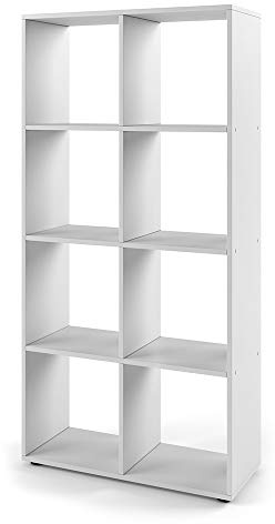 Vicco Raumteiler Scutum, Weiß, 143 x 72 cm | zur Nutzung als Raumteiler oder offenes Bücherregal