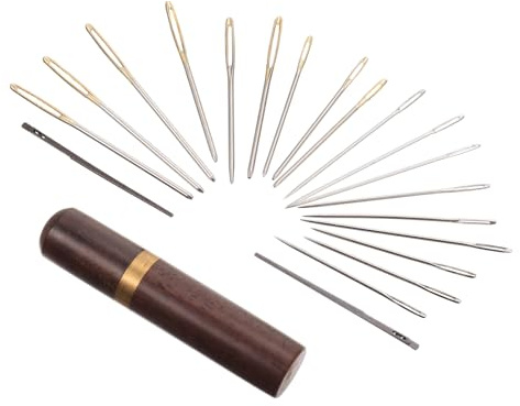 DOITOOL Aguja de Coser Cuero 21 Piezas Herramientas de Costura Manual