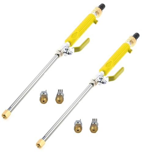 Osmond Ugello Potenziato per Tubo da Giardino Giallo, Idropulitrice, Attrezzo per L'Acqua Ad Alta Pressione, Dotato di 2 Ugelli Diversi