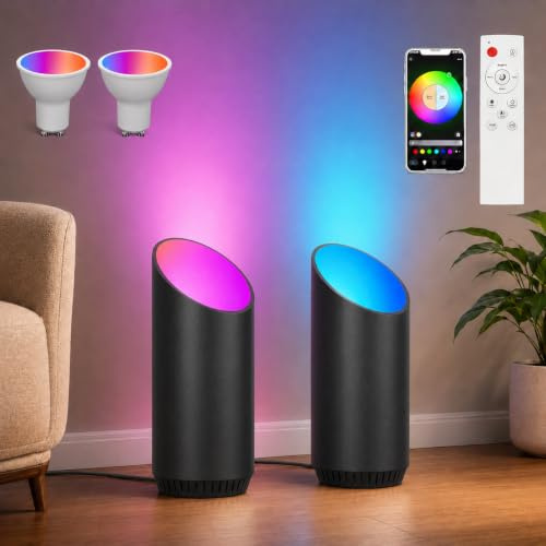 Smart RGBW LED Bodenstrahler Innen Schwarz: Sofort gemütliche Atmosphäre