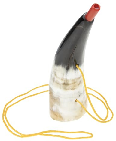 MUSISALY Corno da Vichingo Giocattolo in Corno di Bue Naturale Suoni Bellissimi per Feste di Compleanno e Giochi Educativi per Ragazzo Ragazza Portatile Colore Casuale