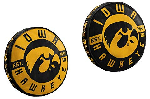 Northwest NCAA Iowa Hawkeyes Unisex-Adult Round Cloud Pillow, 15, Team Colors