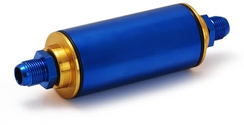 Kraftstofffilter Motorsport auswaschbar 50 mm Benzin Filter High Flow Blau AN8