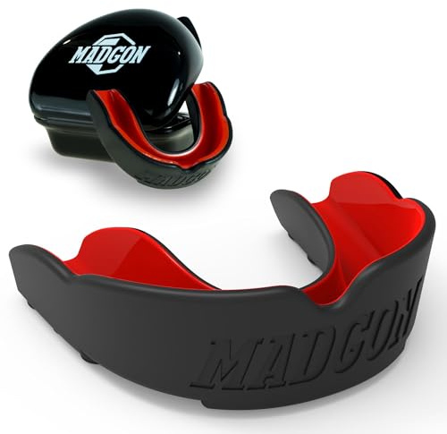 MADGON Mundschutz für ideale Atmung & leicht Anpassbar | Sport Zahnschutz für Kampfsport MMA Boxen Kickboxen - Erwachsene