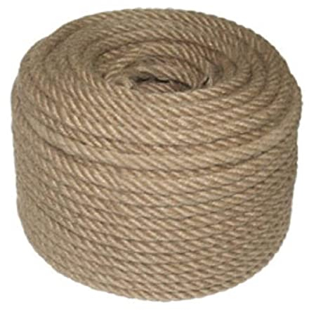 Juteschnur aus natürlicher Jute, 8 mm dick, 50 m lang, für den Garten, zum Basteln, Verpacken und Dekorieren