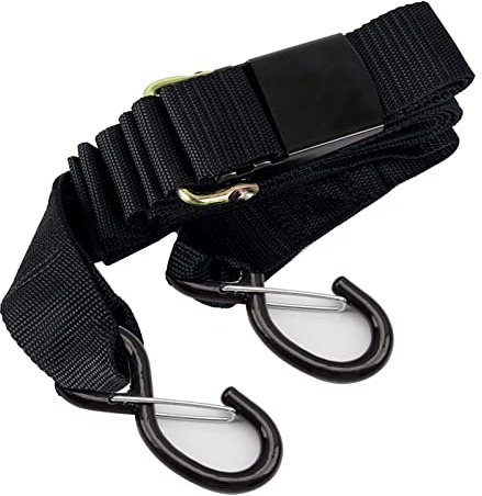 XSTRAP STANDARD 1PK 2''x 13' Adjustable Tie-Down Wide Webbing Rated Capacity: 1200 lb Moving Straps Tie Downs Marine Boat Strap Trailer with Hooks Prevent Corrosion Yet Easy