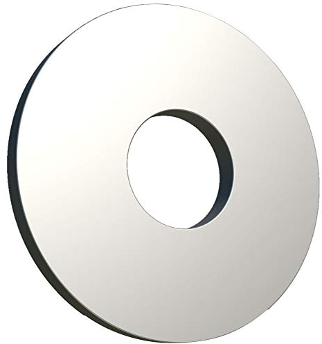 M6 Flat Penny Washer (Pack of 50) Large OD Plain Wide Round Metal Alloy Steel Washers for Screws – Zinc Coated Plated Galvanized Heavy Duty According to Standart ISO7093 M6 (6mm x 18mm)