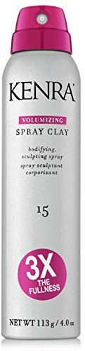 Kenra Professional Volumizing Spray Clay 15 | Bodifying, Fullness Spray | 3X The Fullness | Medium Hold | Provides Texture & Volume With A Long-Lasting Finish | All Hair Types | 4 oz