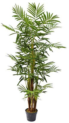 Mehrstämmige künstliche Areca Palme 160cm hoch mit 25 Palmwedel - Kunstpalme Dekopalme im Topf