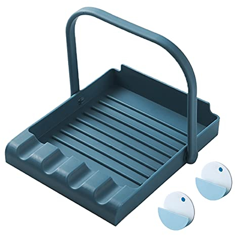 Sancanno Poggiamestolo da Cucina, Porta del Coperchio di Pentole Porta Cucchiaio da Minestra in Silicone, Poggia Cucchiaio, Copri Pentola Supporto