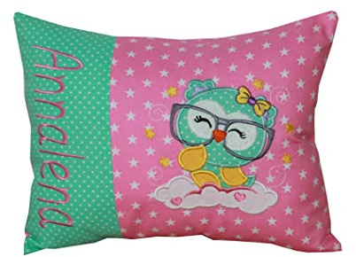 Kuschelkissen mit Eule und Wunschnamen