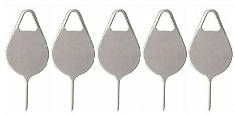 EIRZNGXQ Lot de 5 aiguilles universelles pour carte SIM, outil de retrait d'ouverture de plateau de carte SIM, outil de remplacement