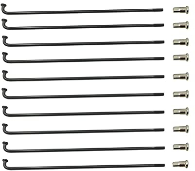 AMEEDA Fahrrad Speichen und Nippel 40 stücke 12g Speichen Durchmesser 2,6 mm ed Schwarze Oberfläche Elektrische Fahrradmotorradspeichen und Nippel Mit Speichen Nippel (Color : 94mm)