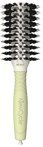Olivia Garden NewCycle Round Vegan Boar and Ionic bristles Vented Hair Brush and made from 100% recycled material (except bristles)