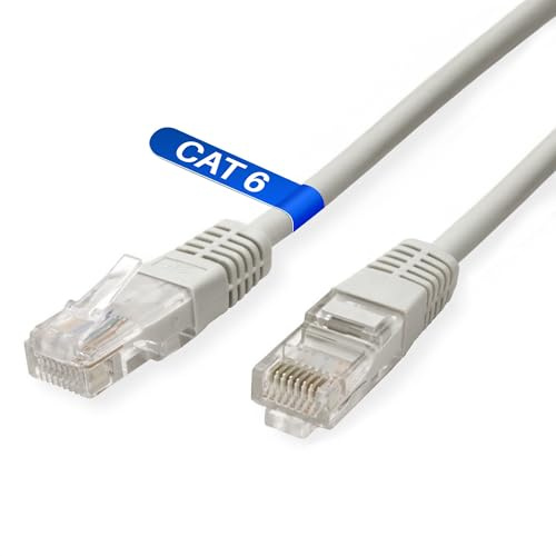 ATLANTIS Cavo Ethernet Cat 6 FTP 10 m, Cavo LAN di Rete, schermato. Connettori RJ45 pressofusi.