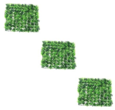BESPORTBLE 3pcs Square Artificial Grass Mat for Aquarium Decoration Fish Tank Grass Mat for Indoor Aquarium Use