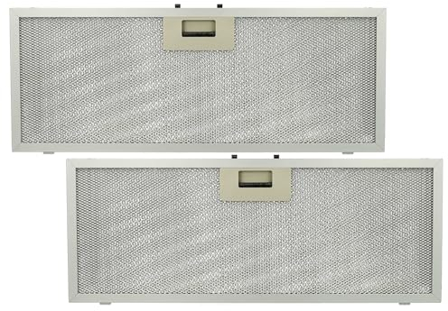 vhbw 2x filtro anti-grasso sostituisce Elica GF03FC per cappa da cucina - 45,9 x 17,7 x 0,85 cm, metallo