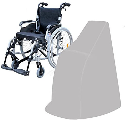 CCYENG Elderly Wheelchair Cover,Gray 3 Layers Oxford Cloth Dustproof Waterproof Mobility Scooter Wheelchair Cover - for Electric Wheelchair Cover,45 * 29 * 51in ()