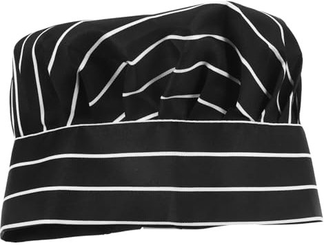 TENDYCOCO Gorro De Cocinero De Champiñones Sombrero De Trabajo Sombreros De Cocina Gorras De Cocinero Sombreros para Tapa De Trabajo Gorros De Chef para Mujer Black Poliéster