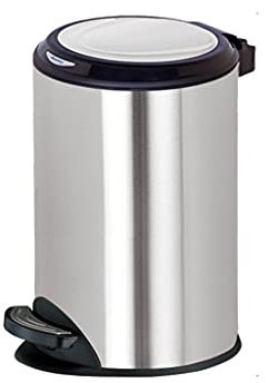JKJZSALJ Pattumiera A Pedale Pattumiera con Coperchio Pattumiera da Ufficio per Ufficio Casa Cucina Camera da Letto Pattumiere, Argento, 12L