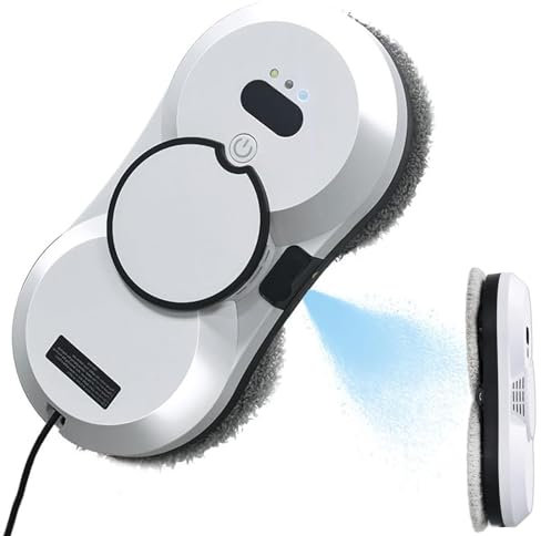 ZephyrGlow Robot Limpia Cristales Inteligente, con Control Remoto, para Todas Las Superficies Lisas, 5600 PA,HCR-11