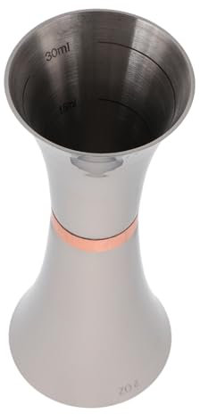 Garneck Messbecher Aus Edelstahl Mit Klarer Anzeige Doppelköpfiger Bar-Tool Für Hausbar Cocktail-Shaker Spülmaschinenfest Genaues Weinmessgerät