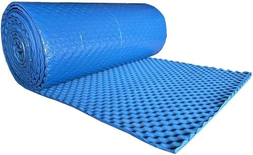 HGOuhK Acoustic Panels Acoustic Foam Panel, Soundproof Wall Panels High Density Acoustic Foam Panels Self Adhesive Closed Cell Sponge Foam Sheet Roll Soundproofing Foam(Blue)