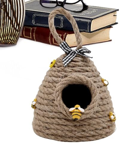 Colgante de Colmena, de Colmena Hechos a Mano,Decoraciones de Colmena de Abejas Hechas a Mano | Decoraciones de Bandeja de Varios Niveles, Figura de Miel para estantes de Oficina Porche