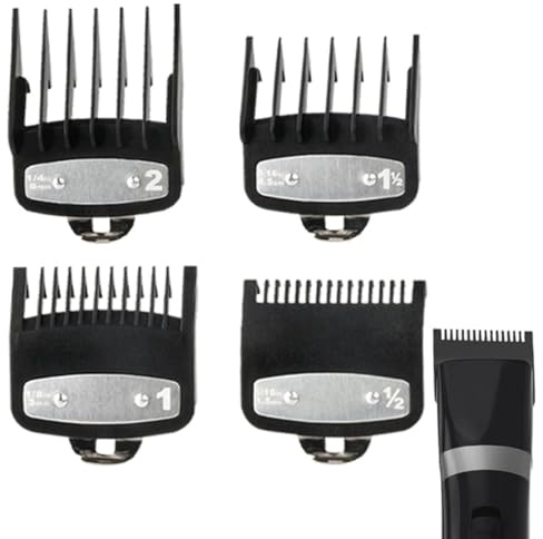 Juguta 4 cabezales de recortadora, peines deslizantes para máquina de cortar, peine de límite, repuesto para cabezal de corte de pelo, 6 mm, 4,5 mm, 3 mm y 1,5 mm para cortapelos estándar para Wahl