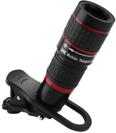 aqxreight 20X Zoom Telephoto Lens for Smartphones and Tablets Camera Lens with Secure Clamp/Holder for Distant Viewing and Photography