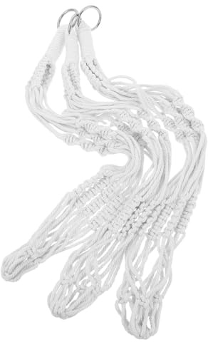 Toddmomy 3 colgadores de macramé de Cuerda de algodón Estilo Bohemio para Colgar Plantas de Interior, de 55 cm, con Ganchos.
