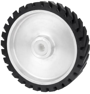 Rueda de contacto goma for lijadora banda dentada 250 x 50 mm, diámetro 47, lijado abrasivo, pulido y rectificado