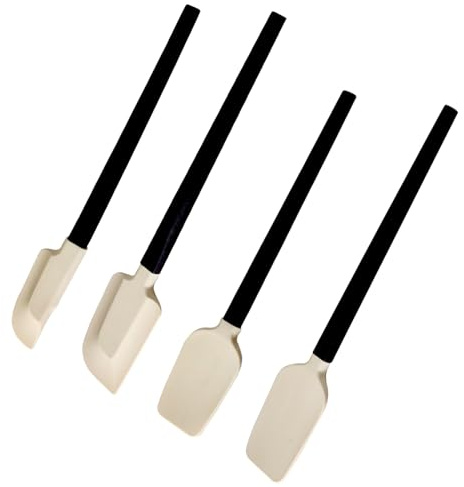 Silicone Baking Spatula Set - 4 Pack Food Grade, Heatproof Nonstick Safe Flexible Dough Scraper Mixing Spoon | Kitchen Cooking Utensils for Cake Cream Bread Salad Prep Restaurant Picnic