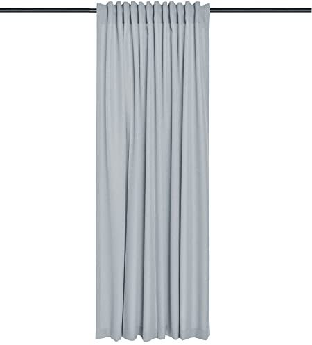Rollmayer Vorhang mit Tunnelband (Reno Grau 51, 140x150 cm - BxH) Uni einfarbig Verdunklungsgardine verdunkelung lichtundurchlässig für Schlafzimmer Wohnzimmer 1 Stück