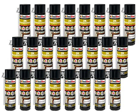 Isolbau 2K Montageschaum B2 Zargenschaum - Premium PU-Schnellschaum für Türen, Fenster, Dämmung & Montage - 24 x 400 ml