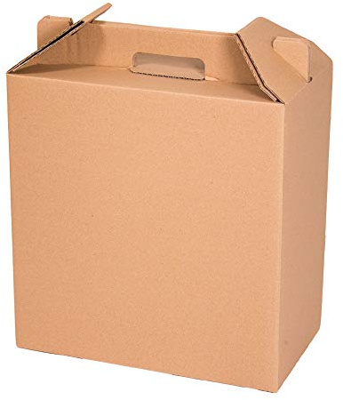 ONLY BOXES | Weinbox | Etui mit 6 Weinflaschen | Box für Weihnachten | Braun | 4 Stück