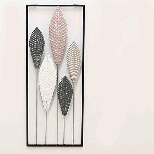 Shophaus24 Wanddeko Ornament Blätter, Metall, Wandbild. Höhe 51 cm. Lieferung: 1 Stück