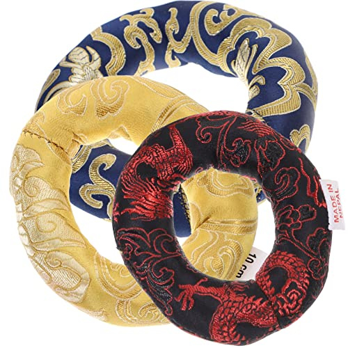 3st Buddha Sound Bowl Bottom Pad Klanghölzer Klangschale Kissen Klangschale Seidenmatt Klangschalen Tibetische Klangschale Buddhistische Klangschale Klangstab Geschenk Handbuch