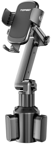 TOPGO Pro Ver KFZ Handyhalterung [Höhenverstellbar & Schüttelfrei] KFZ Handyhalterung Kompatibel mit iPhone 16 Pro Max und anderen Smartphones - Schwarz