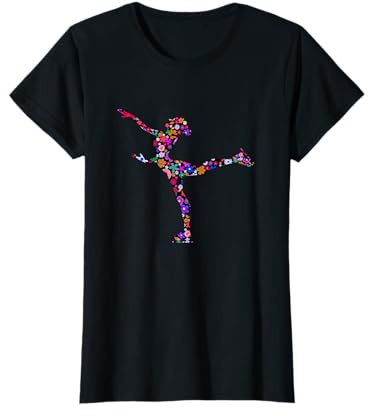 Cadeau patinage artistique Filles femmes patinage sur glace T-Shirt