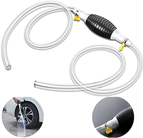 DONGNOD Handpumpe Umfüllpumpe,2M Dieselpumpe Benzinpumpe Absaugpumpe Kraftstoffpumpe Tragbare Schlauchpumpe mit Rückflussverhinderung für Gas Benzin Benzinöl Diesel Flüssiges