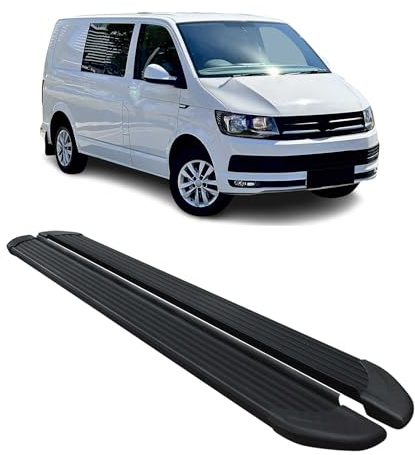 OMAC Trittbretter Seitenschweller kompatibel mit VW T6 T6.1 alle 2015-2022 L1 Kurzer Schwarz